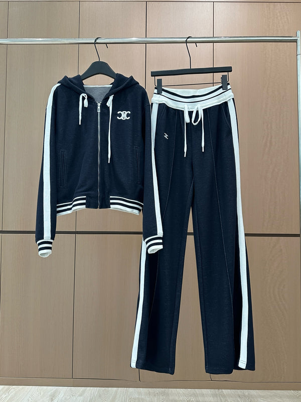 Color-blocked casual suit