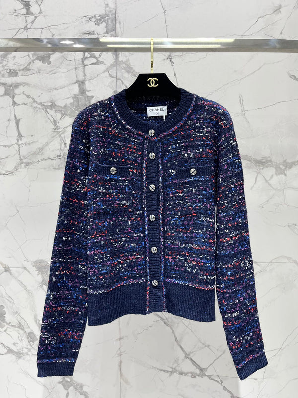 New Sheep Wool Tweed Cardigan