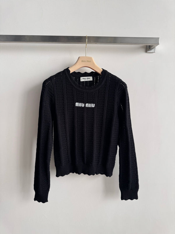 New pullover openwork knit top