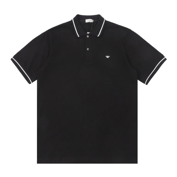 classic embroidered short-sleeved polo shirt