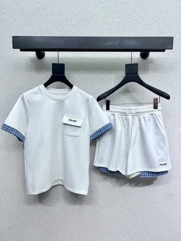 25 Early Spring Plaid Contrast Sleeve Suit