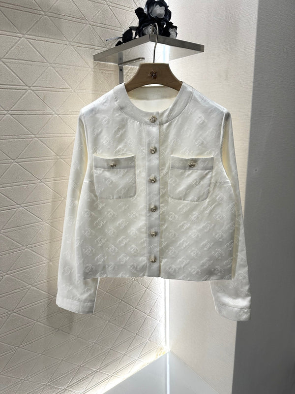 2025 New Arrivals Silk Cotton Jacquard Jacket