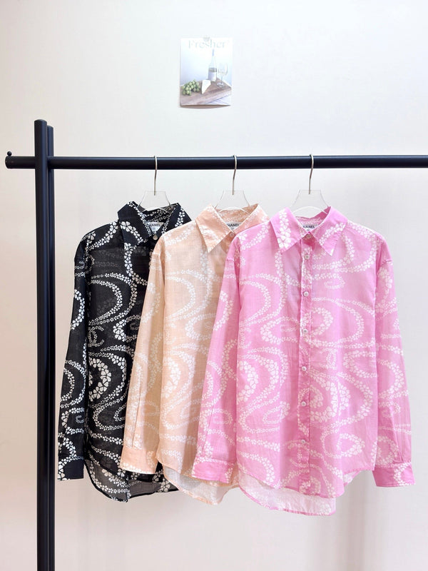 new printed shirt with a lapel collar