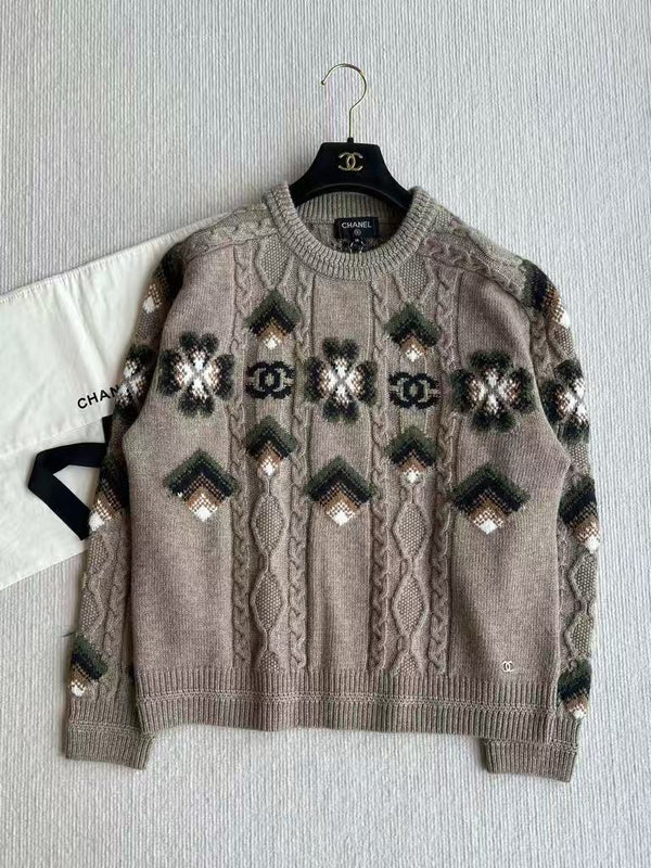 Ski Collection Jacquard Crew Neck Sweater