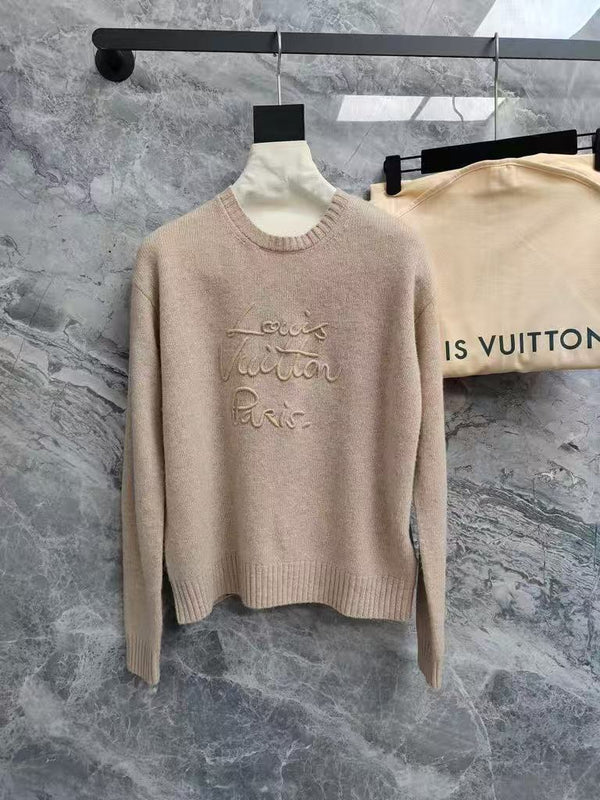Embroidered Cashmere Knit Sweater